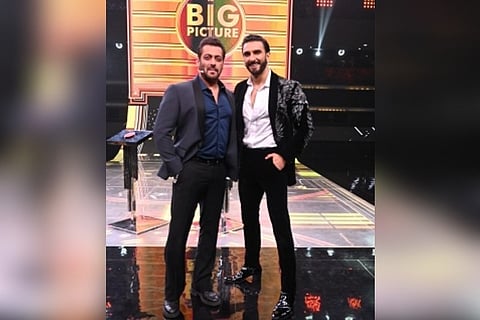 Ranveer Singh with Salman Khan.