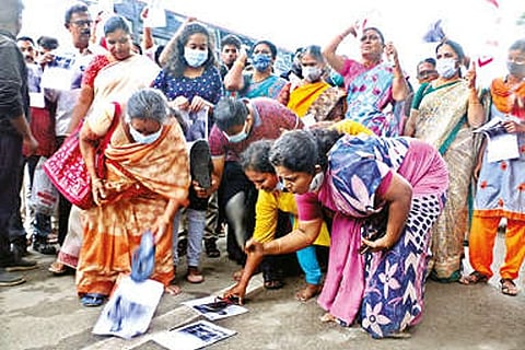 Protests being held against the incident