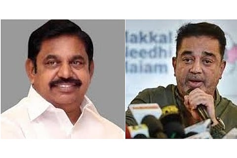 (from left) Edappadi K Palaniswami and Kamal Hasan