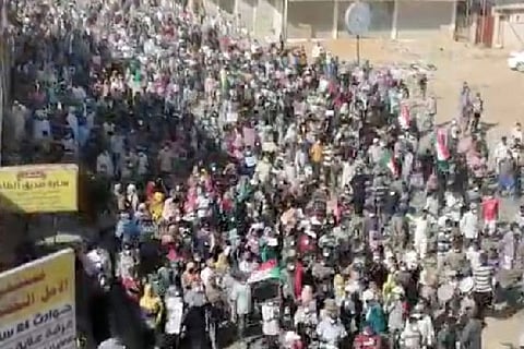 Sudan protesters.