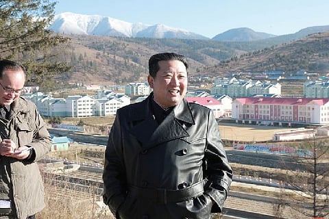 North Korean leader Kim Jong-un at the Samjiyon city. Image courtesy: Reuters