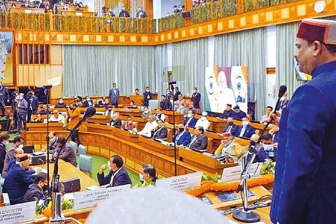 The Speakers conference in progress at Shimla on Wednesday