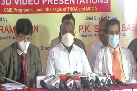 Tamil Nadu Health Minister Ma Subramanian (Image credit: ANI)