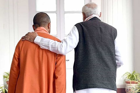 (from left) Yogi Adityanath and Narendra Modi (Source: IANS)
