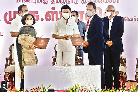 Chief Minister MK Stalin at the conclave on Tuesday.
