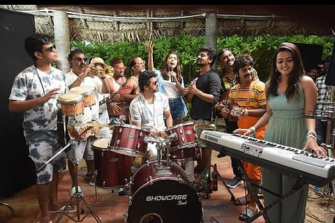 The celebratory picture from 'Beast'