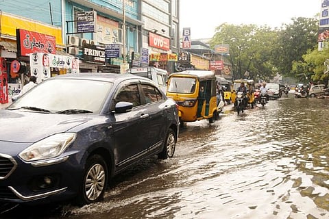 Incessant rains caused severe floods in Puducherry streets