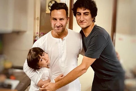 Saif Ali Khan with his son Ibrahim (Image courtesy: Instagram)