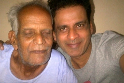 Manoj Bajpayee With His Father (Source: Instagram)