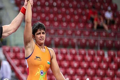 Anshu Malik, Indian woman wrestler (Image Source : Twitter/Unitedworldwrestling)