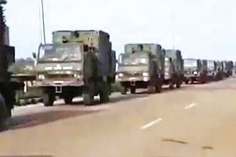 Did protesters stop Army convoy heading to border?