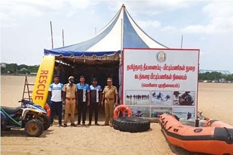 An emergency response centre at Marina. Call 9498100024 for rescue operation
