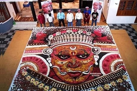 The art piece created by 'DaVinci' Suresh (Image Credit: ANI)