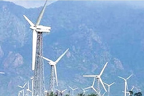 File photo of a wind farm