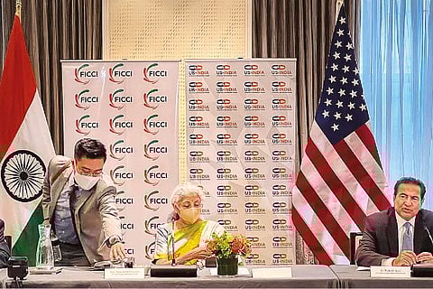 Nirmala Sitharaman at investors? roundtable meeting hosted by FICCI and US-India Strategic Forum