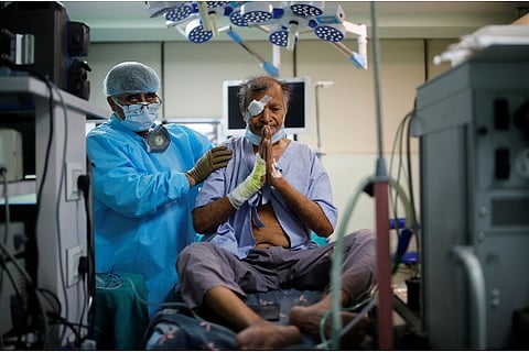 A Covid patient undergoing treatment (Photo: Reuters)