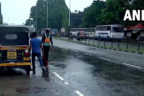 Rain in Thiruvananthapuram. Image Courtesy: Twitter - @ANI