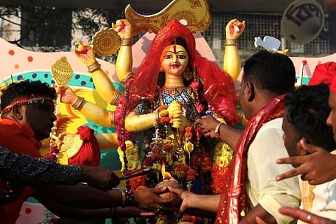 Durga Puja celebrations in Bangladesh. Image Courtesy: Reuters