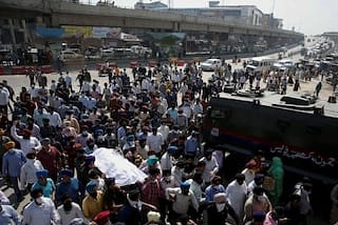 Funeral of Supinder Kour, a school teacher who was shot by suspected militants on Thursday