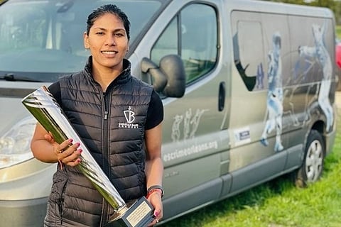 First Indian Olympian Fencer C A Bhavani Devi won the Charlellville National Competition in France