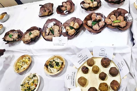 Platter of dishes made by Menaka during the record-breaking event in Chennaii