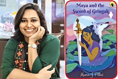 Meera J Pillai and Cover of the Book
