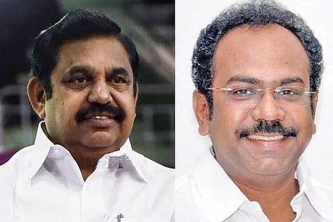 Leader of the Opposition Edappadi K Palaniswami and State Industries Minister Thangam Thennarasu