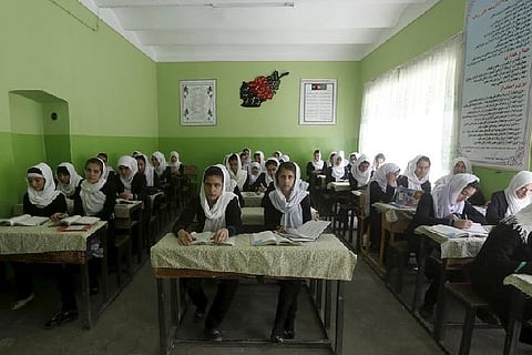 An Afghan girls school. File photo: Reuters