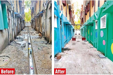 Slum Board tenement in Lock Nagar gets a makeover, Chepauk next in line