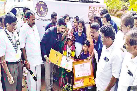 Pattukkottai boy enters Asia Book of Records by skating at 18.4 km per hr