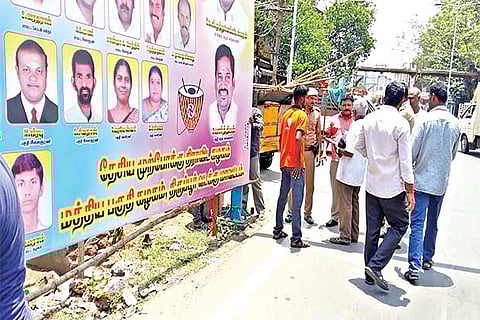 File photo of a banner in Tamil Nadu