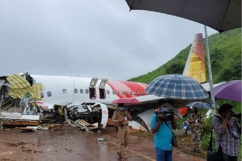 Air India Express flight that skidded off a runway while landing in Kozhikode, in August 2020 (File Photo)