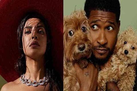 Priyanka Chopra Jonas (right) and Usher (Image credit: IANS)