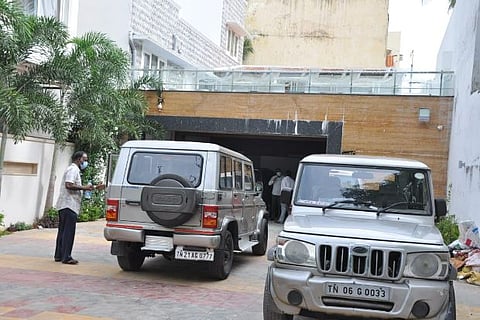 Raids at KC Veeramani's property in Santhome