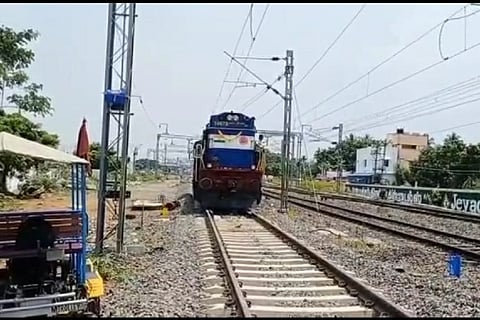 Trial run held on Tambaram-Chengalpattu 3rd rail line