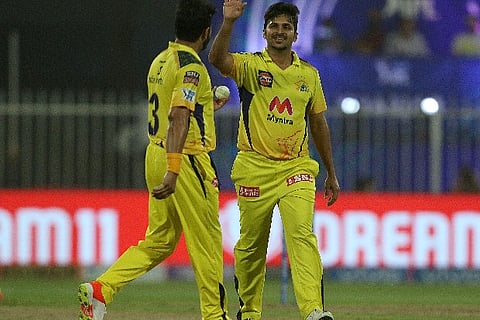 The energetic CSK bowlers making a comeback to plug the run-leak. Image Courtesy: Twitter - @IPL