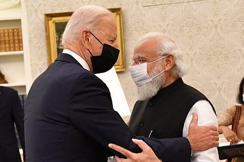 US President Joe Biden and Prime Minister Narendra Modi (Image Courtesy: Twitter/ @narendramodi)