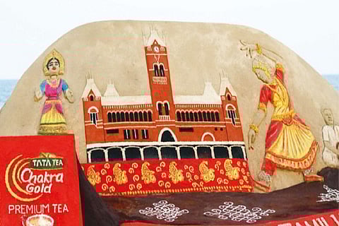 Pattnaik?s artwork on the VGP Beach