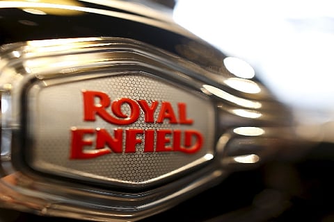 The logo of Royal Enfield (Credit: Reuters)