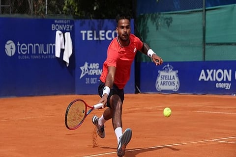 Indian tennis player Sumit Nagal (Image Courtesy: ANI)