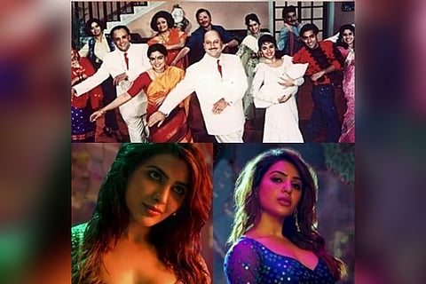 Stills from Hum Aapke Hain Koun (Top) and Oo Antava (Bottom) - Source: IANS