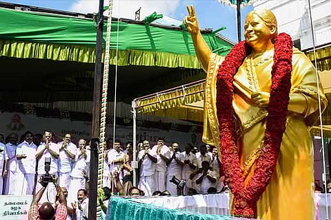 Jayalalithaa statue. File photo