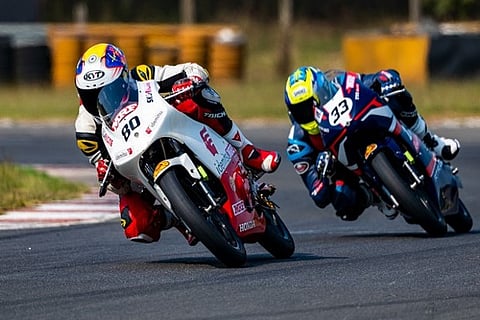 Honda SK69 Racing Team rider Rajiv Sethu (Image Courtesy: ANI)