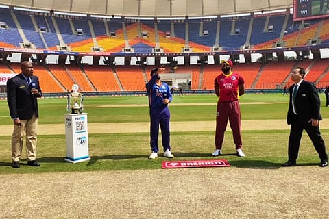 Captain Rohit Sharma wins the toss and elects to bowl first (Image Courtesy: Twitter/@BCCI)