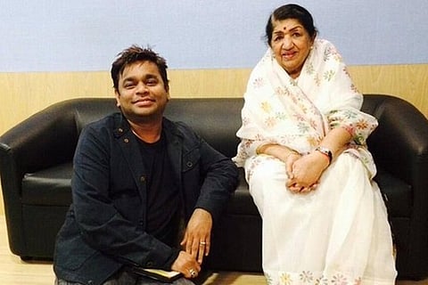 Music composer-singer AR Rahman with late Lata Mangeshkar
