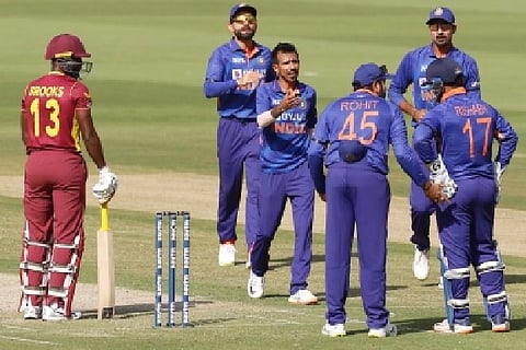 West Indies were bowled out for just 176 in 43.5 overs