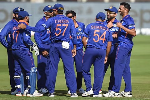 India cricketers in 1st ODI vs West Indies (Credit: AFP)