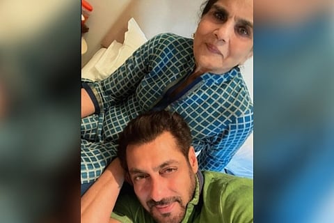 Salman Khan with his mom Salma.