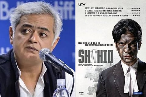 Hansal Mehta (left) and Shahid poster