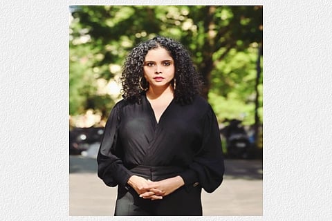 Journalist Rana Ayyub in connection with a money laundering probe (Credit: ANI)